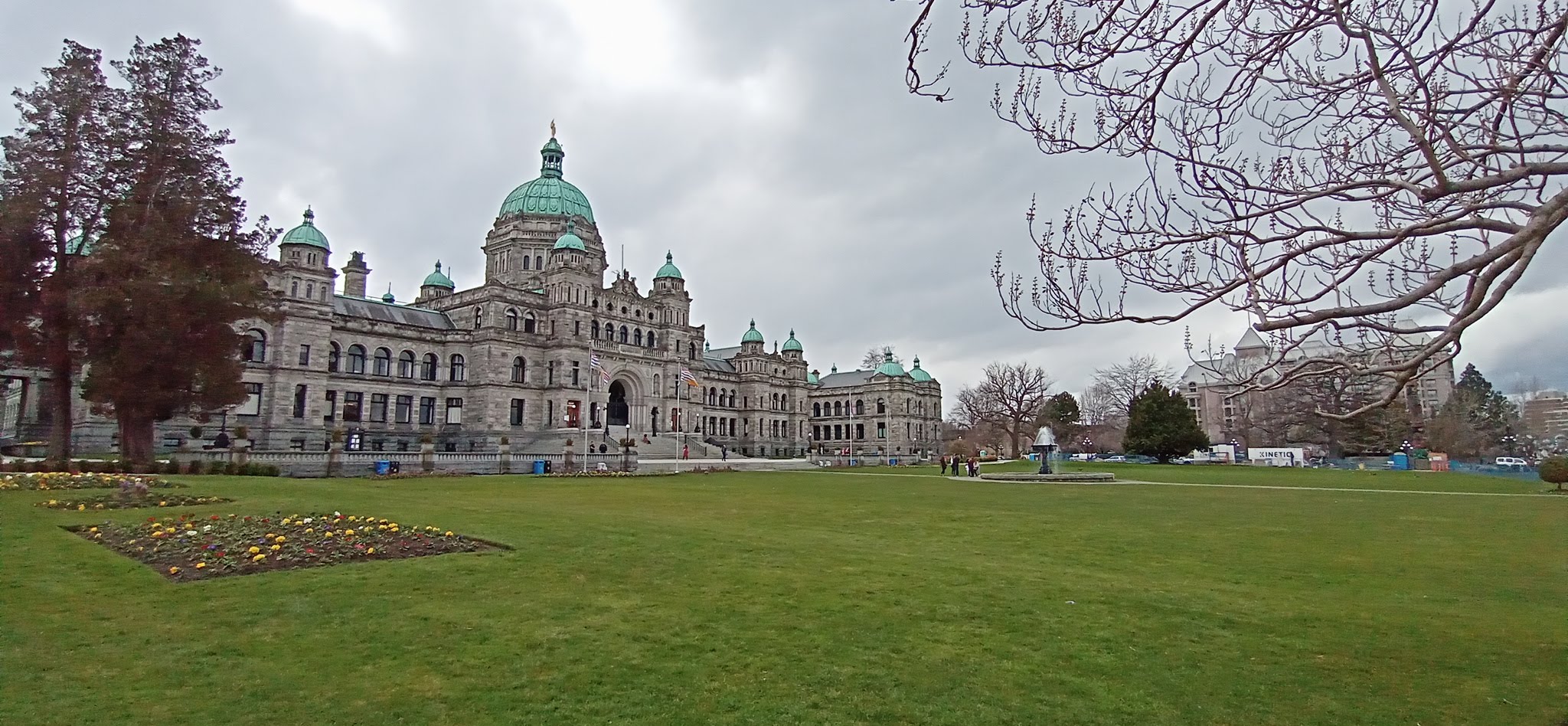 Front lawns of the Parliament buildings in Victoria, BC.